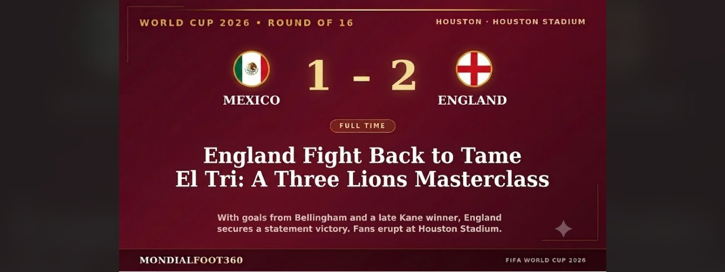 Three Lions Edge Past Mexico: Late Strike Seals Quarterfinal Spot