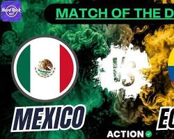 mexico vs equador football match action